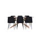 Spisegruppe Venture Home Piazza 180 med 6 stk Night Stoler