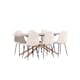 Spisegruppe Venture Home Piazza 180 med 6 stk Polar Stoler Fløyel