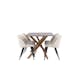 Spisegruppe Venture Home Piazza 180 med 6 stk Velvet Stoler