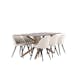 Spisegruppe Venture Home Piazza 180 med 6 stk Velvet Stoler