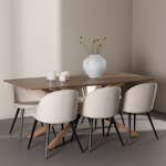 Spisegruppe Venture Home Piazza 180 med 6 stk Velvet Stoler