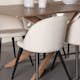 Spisegruppe Venture Home Piazza 180 med 6 stk Velvet Stoler