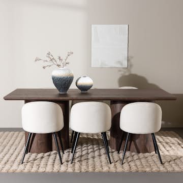 Spisegruppe Venture Home Olivia 210 med 6 stk Velvet Stoler