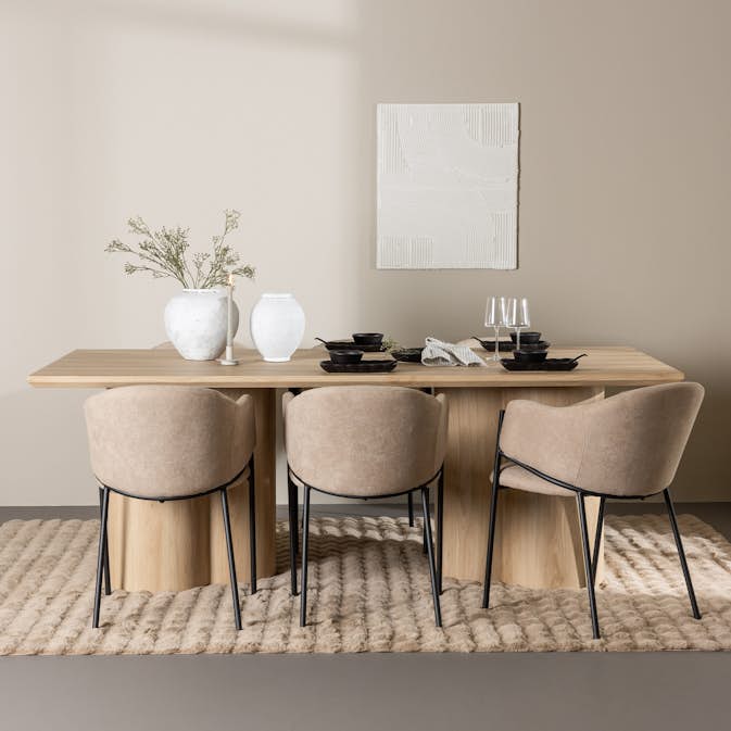 Spisegruppe Venture Home Olivia 210 med 6 stk Evelina Stoler