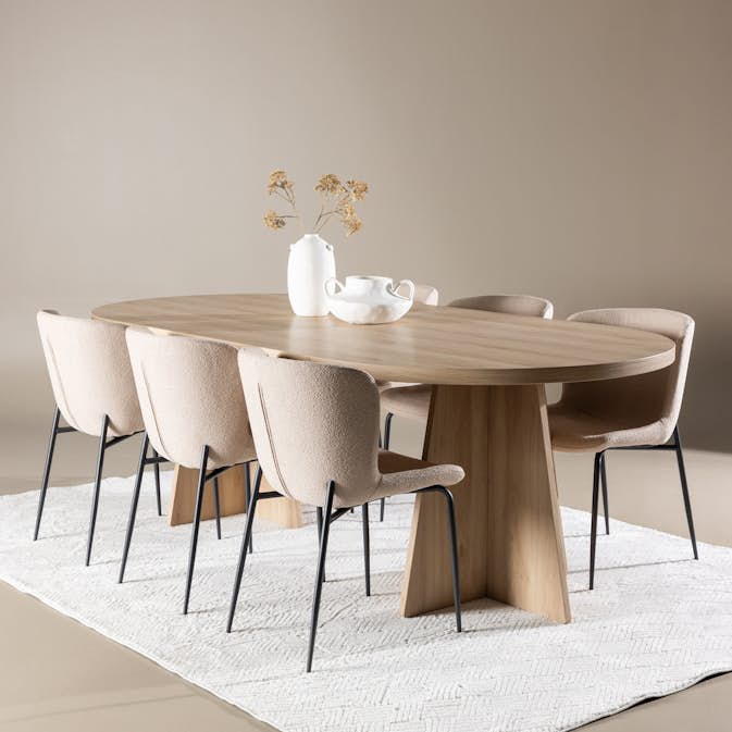 Spisegruppe Venture Home Bootcut 230 med 6 stk Modesto Stoler