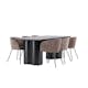 Spisegruppe Venture Home Olivia 210 med 6 stk Berit Stoler