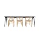 Spisegruppe Venture Home Ellis 230 med 6 stk Alfons Stoler