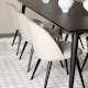 Spisegruppe Venture Home Ellis 230 med 6 stk Velvet Stoler
