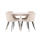 Spisegruppe Venture Home Flora Ø120 cm med 4st Night Spisestoler