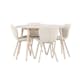 Spisegruppe Venture Home Flora Ø120 cm med 4st Lilja Spisestoler