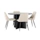 Spisegruppe Venture Home Strada Ø120 cm med 4st Night Spisestoler