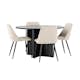 Spisegruppe Venture Home Strada Ø120 cm med 4st Night Spisestoler