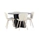 Spisegruppe Venture Home Strada Ø120 cm med 4st Lilja Spisestoler