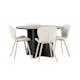 Spisegruppe Venture Home Strada Ø120 cm med 4st Lilja Spisestoler