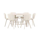 Spisegruppe Venture Home Copenhagen Ø140 cm med 6st Lilja Spisestoler