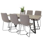 Spisegruppe Venture Home Madde med 6 Xtra Stoler