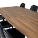 Spisegruppe Venture Home Ina med 8 Pobbie Stoler Sort