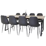Spisegruppe Venture Home Jane med 8 Pobbie Stoler