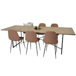 Spisegruppe Venture Home Peo med 6 Pobbie Stoler