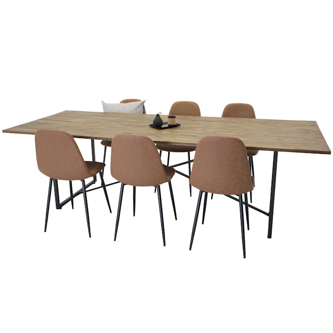 Spisegruppe Venture Home Peo med 6 Pobbie Stoler