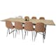 Spisegruppe Venture Home Peo med 8 Pobbie Stoler