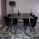 Spisegruppe Venture Home Dipp med 6 Velvet Stoler