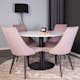 Spisegruppe Venture Home Roxanna HHvitBord med 4 Laura Stoler Manchester