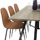 Spisegruppe Venture Home Madde med 6 Pobbie Stoler Brun