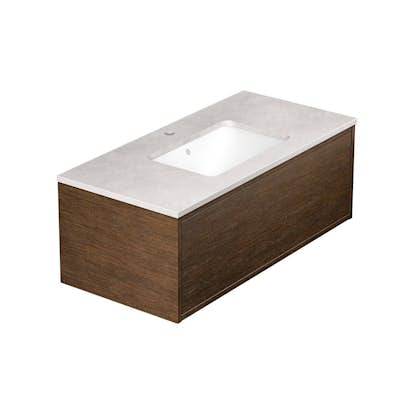 Tvättställskåp Gustavsberg Ducentic 100 cm med Stenbänkskiva och Underlimmat Tvättställ