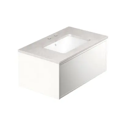 Tvättställskåp Gustavsberg Ducentic 80 cm med Stenbänkskiva och Underlimmat Tvättställ