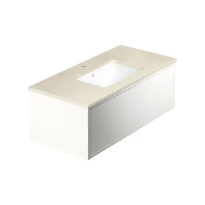 Tvättställskåp Gustavsberg Ducentic 100 cm med Stenbänkskiva och Underlimmat Tvättställ