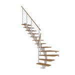 Plassbesparende Trapp Dolle Hamburg Eik Oljet 1/4-Sving Design