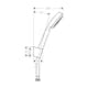 Handduschset Hansgrohe Crometta 100 Porter Set 1jet