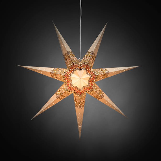 Adventsstjerne Gnosjö Konstsmide Hengende 78 Hvit/Multifarge