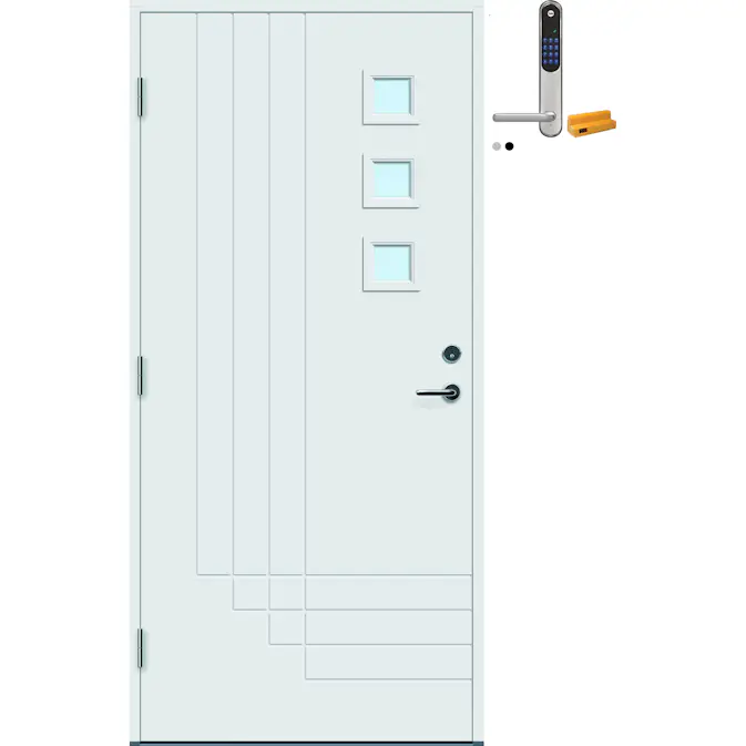 Ytterdør Bygg1 Harstad med Yale Doorman Classic Home