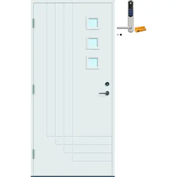 Ytterdør Bygg1 Harstad med Yale Doorman Classic Home