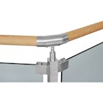 Hjørnestolpe Jabo for Glassrekkverk Bertil 45° Rustfritt