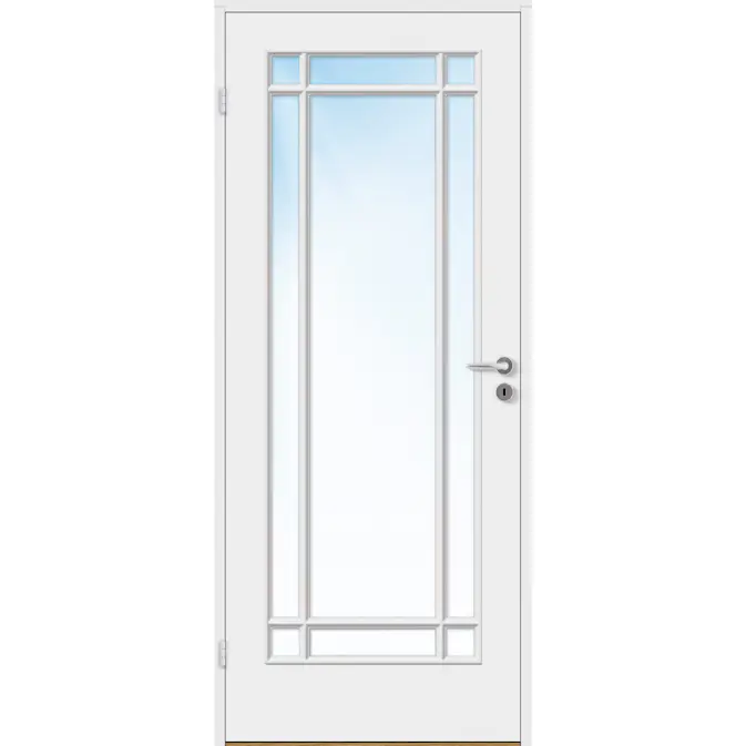 Innerdør Bygg1 Anna FW New York Hvit Klarglass