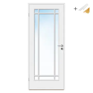 Innerdør Bygg1 Anna FW New York Hvit Klarglass med Karmsett