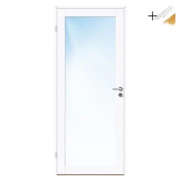 Innerdør Bygg1 Base 1 Klarglass med Karmsett