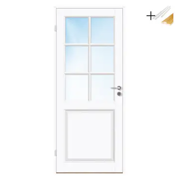 Innerdør Bygg1 Jonas HW Klarglass med Karmsett