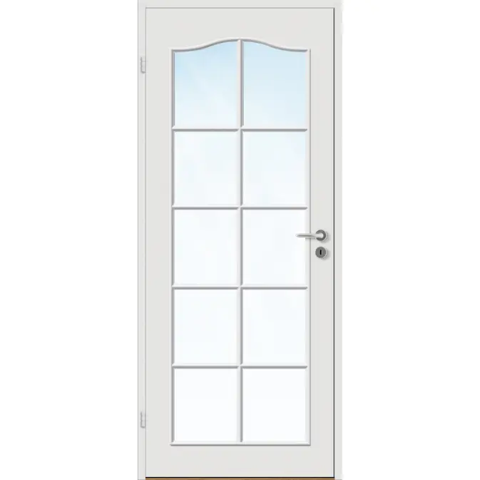 Innerdør Bygg1 Mia FW Hvit Klarglass