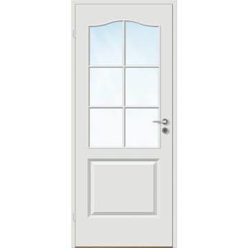 Innerdør Bygg1 Mia HW Hvit Klarglass