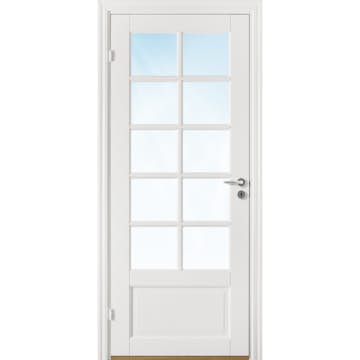 Innerdør Bygg1 Odin FW Hvit Glass