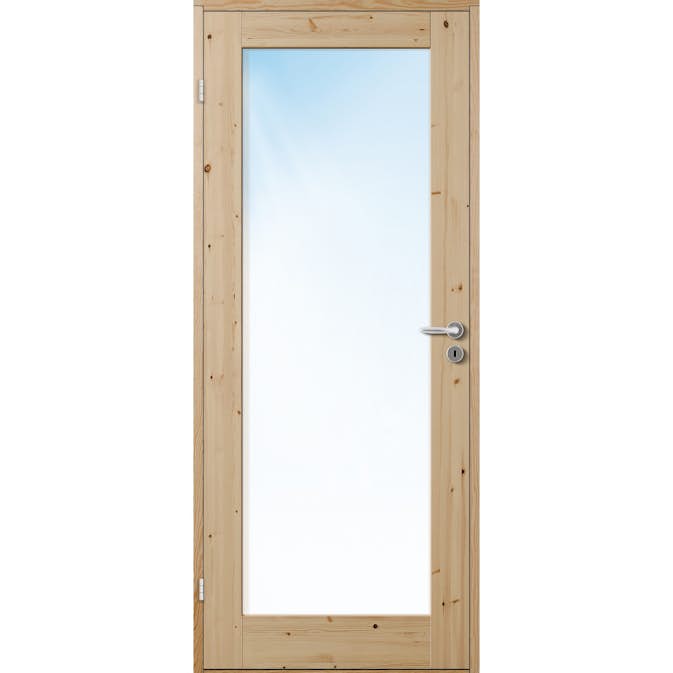 Innerdør Bygg1 Stil 1 Furu Klarglass