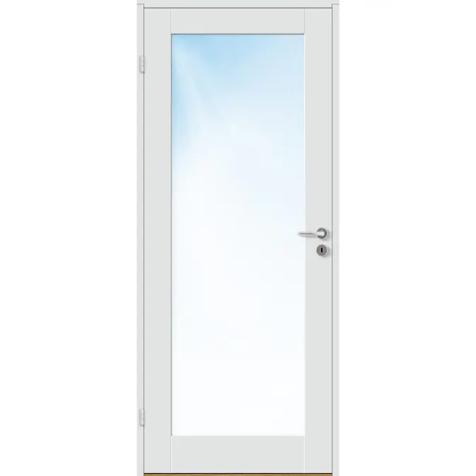Innerdør Bygg1 Stil 1 Hvit Frostet Glass