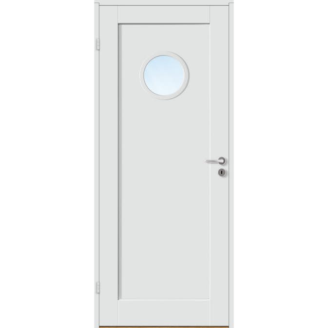 Innerdør Bygg1 Stil 1 R1 Hvit Glass
