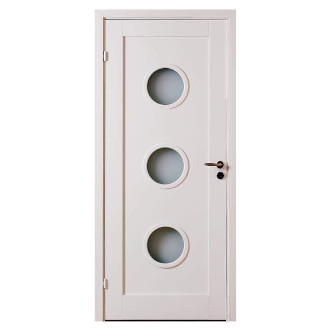 Innerdør Bygg1 Stil 1 R3 Hvit Glass