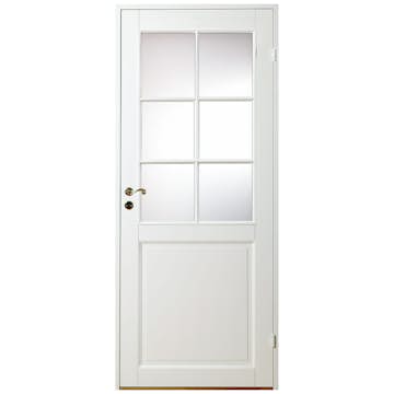 Innerdør Diplomat Silje Hvit Massiv Klarglass