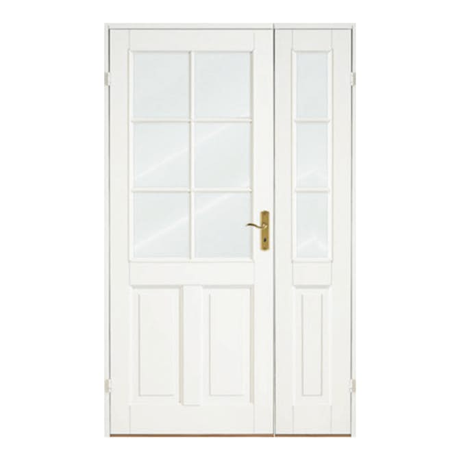 Innerdør med Sidefelt Scanflex Charlotte Hvit Klarglass